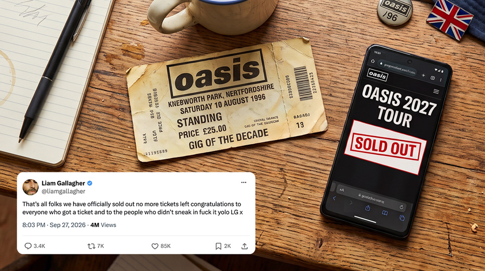 How Oasis Fixed Their Ticket Sales with Social Listening Insights